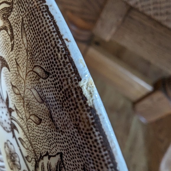 Mid century transferware turkey platter - Picture 5 of 6